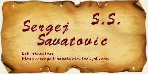 Sergej Savatović vizit kartica